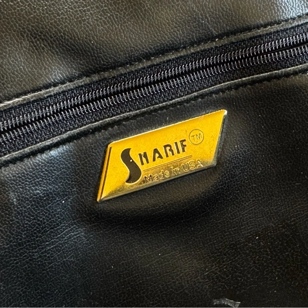 Sharif Vintage Black Patchwork Leather Crossbody Purse Bag